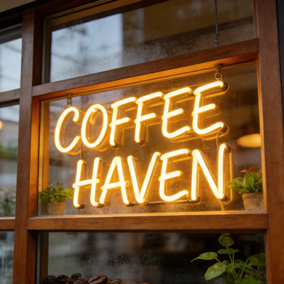 integrate neon sign for shop